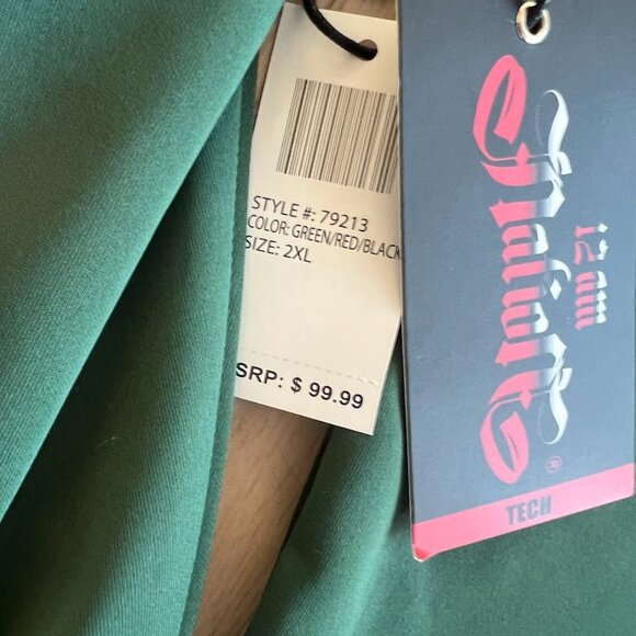 Track Suit Jacket Brand New with Tags 12 AM Nation Red Green Black 2XL - Picture 10 of 11